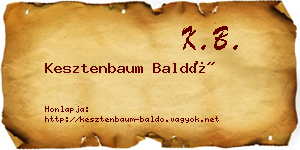 Kesztenbaum Baldó névjegykártya